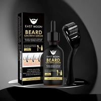 Beard Growth Serum & Beard Massage Derma Roller, 2 Counts/set Beard Care Accessories for Strengthening Beard, Beard Care Prod...