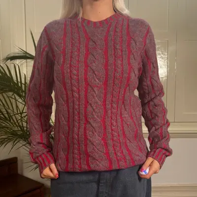 Unbranded Jumper - Medium Red Acrylic Blend