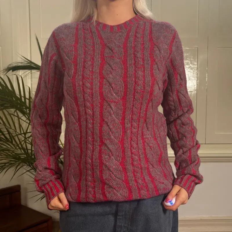 Unbranded Jumper - Medium Red Acrylic Blend