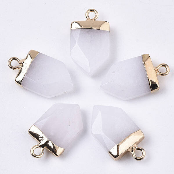 Natural White Jade Pointed Pendants