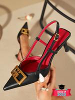 Women's Elegant Heeled Sandals, Stiletto Heels, Trending Sandals, Strap Heels, Fashion Pointed Toe High Heel Sandals, Versati...