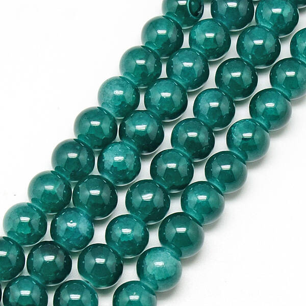 Baking Painted Crackle Glass Bead Strands
