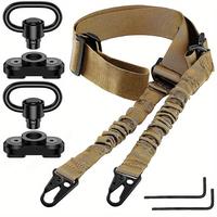 Double Point Tactical Belt, 1 Set Double Point Nylon Rope Qd Buckle Belt, Safety Rope for Real CS, Outdoor Shooting, Hunting ...