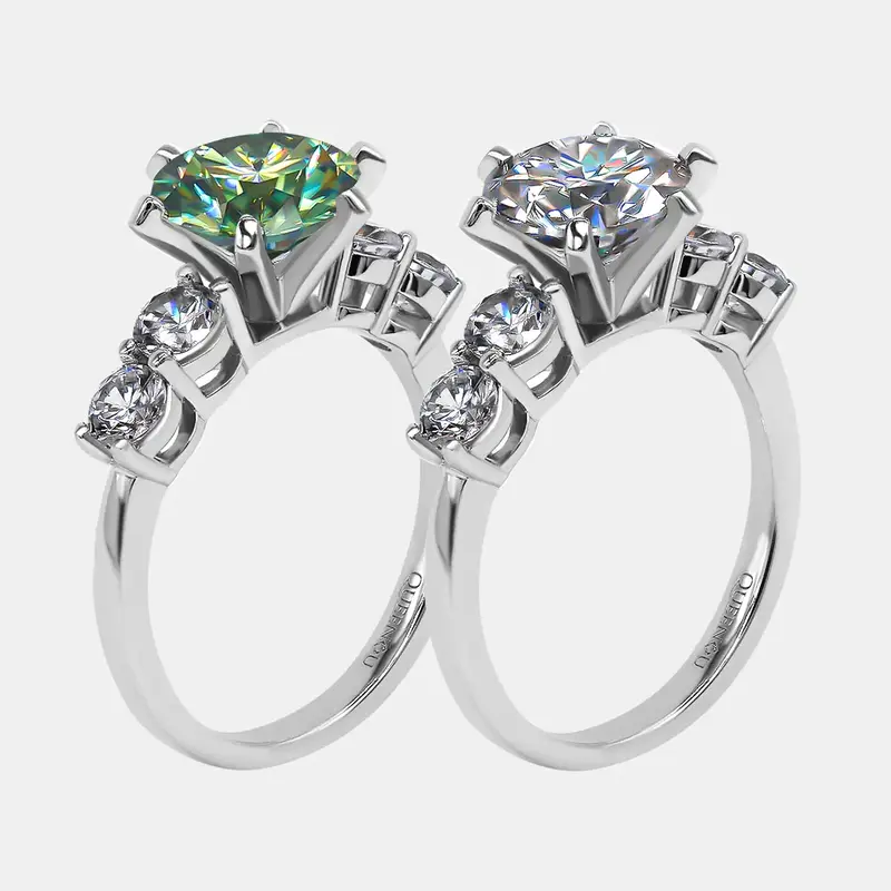 【704】3 Carat High Set Synthetic Moissanite Ring– Luxurious and Elegant Choice for Engagement, Wedding, or Special Occas...