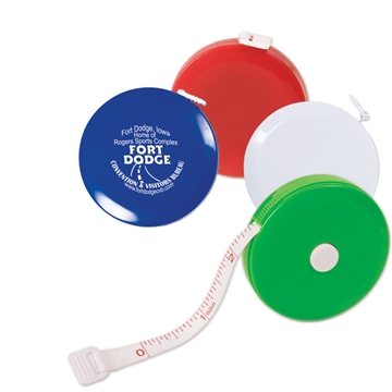 250 Customized Round Tape Measure 5' - Retractable & Dual Scale