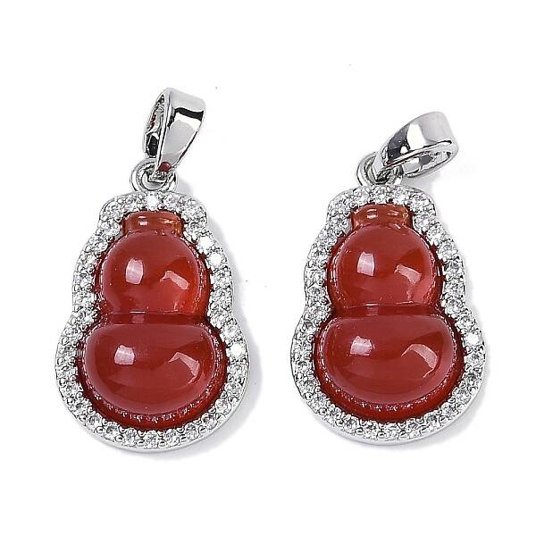 Brass Micro Pave Cubic Zirconia Pendants