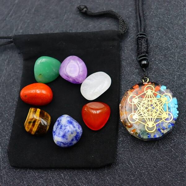 Natural Mixed Healing Stones Set for Meditation Reiki