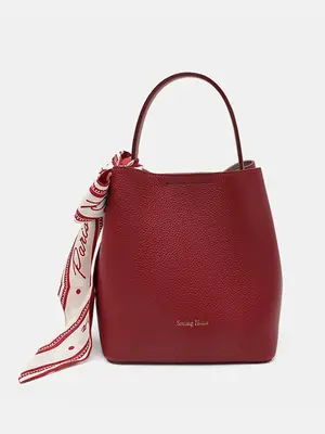 Smting leather bucket bag