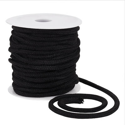 BENECREAT 27.34 Yards Black Drawstring Replacement Rope