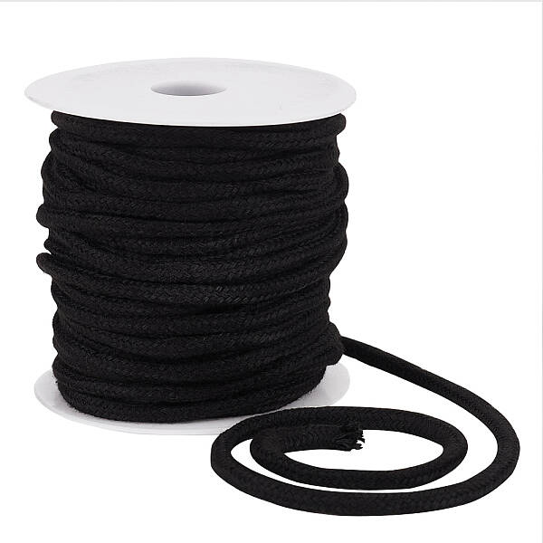 BENECREAT 27.34 Yards Black Drawstring Replacement Rope