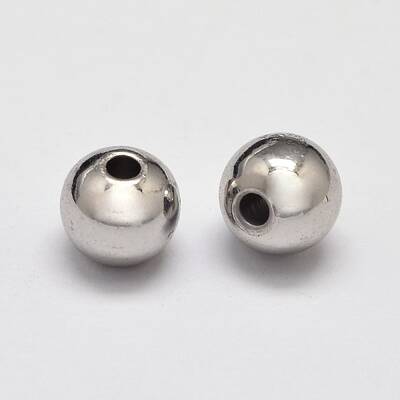 Rack Plating Brass Round Spacer Beads