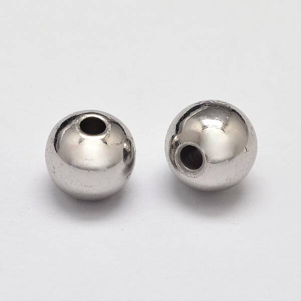 Rack Plating Brass Round Spacer Beads