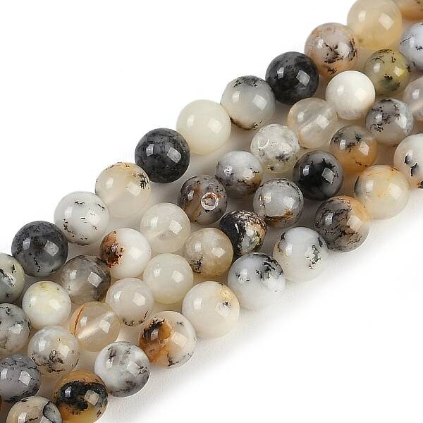 Natural White African Opal Beads Strands