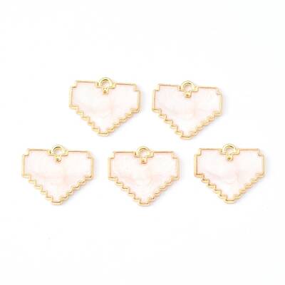 Light Gold Plated Alloy Enamel Pendants