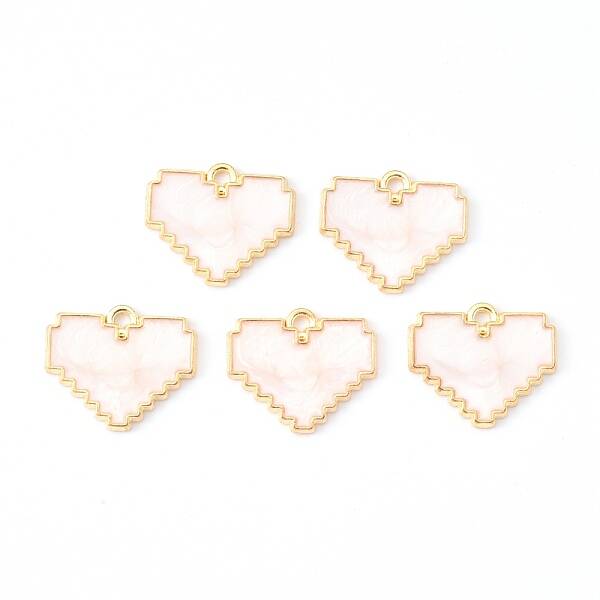 Light Gold Plated Alloy Enamel Pendants