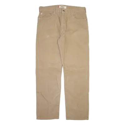 LEVI'S 505 Mens Corduroy Trousers Beige Regular Straight W36 L32