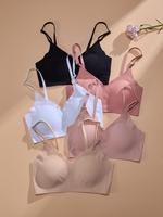 Women's Valentine's Day Solid Wireless Seamless Bra, Autumn Winter Printed Bras, Soft Breathable Comfort Versatile Style, Wom...