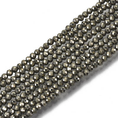 Natural Pyrite Beads Strands