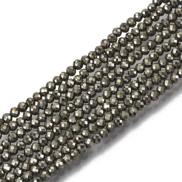Natural Pyrite Beads Strands