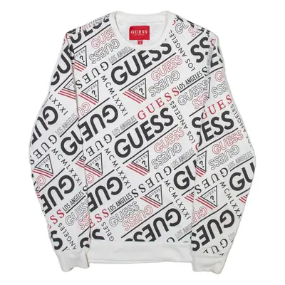 GUESS Mens Sweatshirt White M