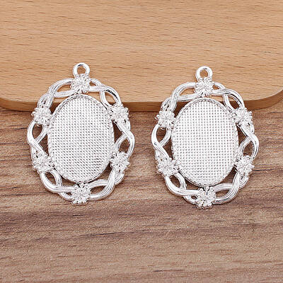 Alloy Pendant Cabochon Settings