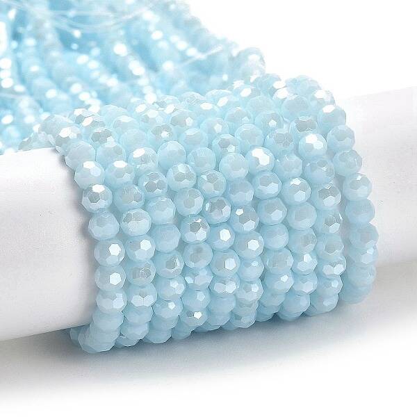 Electroplate Opaque Glass Beads Strands