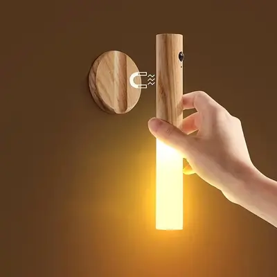 USB Rechargeable Smart Sensor Night Light, Portable Wireless Magnetic Ambient Night Lights, LED Night Light for Corridor, Sta...