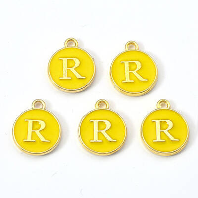 Golden Plated Alloy Enamel Charms