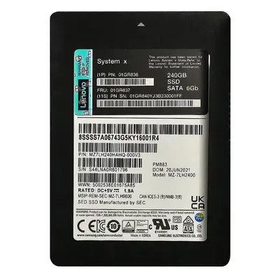 01GR836-AU Lenovo 240GB TLC SATA 6Gb/s Hot Swap Enterprise Entry 2.5-inch Internal Solid State Drive