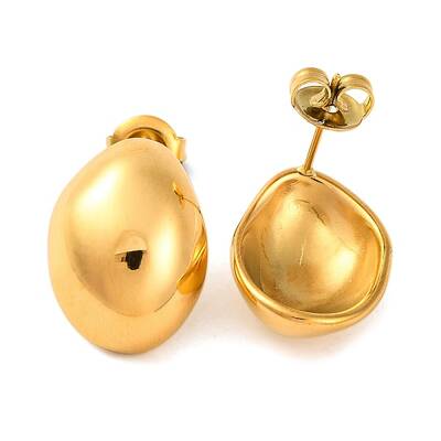 Ion Plating(IP) 304 Stainless Steel Stud Earrings