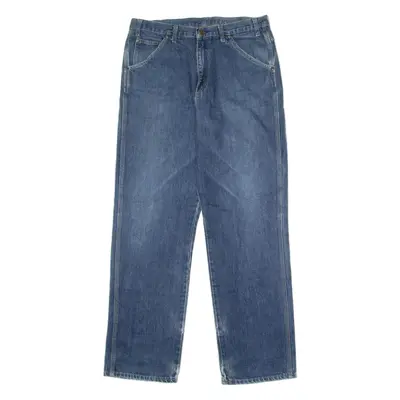 DICKIES Rider Workwear Mens Jeans Blue Slim Straight W36 L34