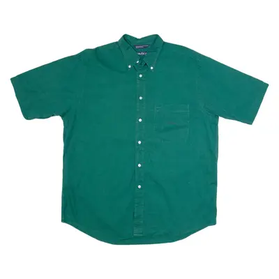 NAUTICA Mens Plain Shirt Green L