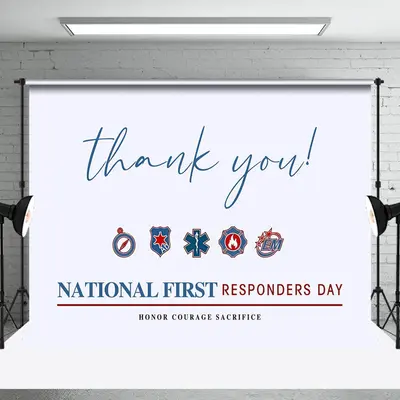 Thank You National First Responders Day Backdrop