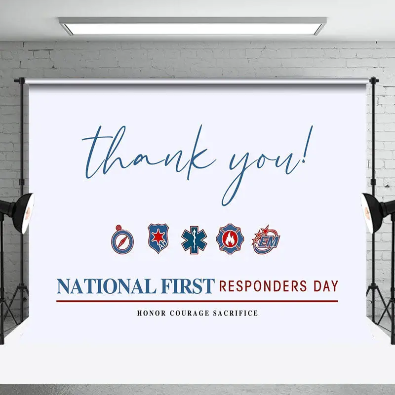 Thank You National First Responders Day Backdrop
