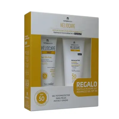 Heliocare 360 Gel Oil Free Dry Touch Viso Spf50 50ml Set 2 Pezzi