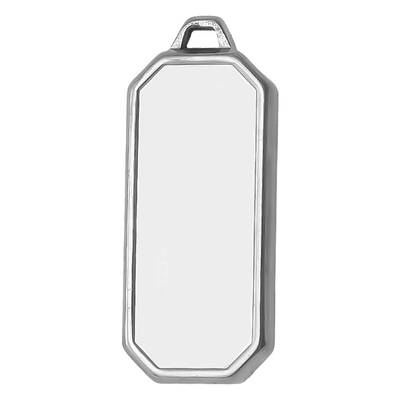 304 Stainless Steel Rectangle Pendant Cabochon Settings