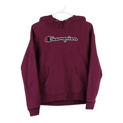 Champion Spellout Hoodie - Medium Purple Cotton Blend