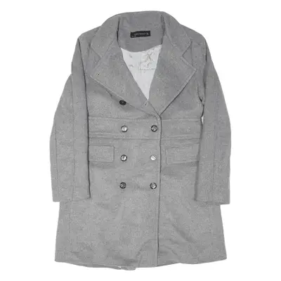 ZARA Pea Coat Grey Womens L
