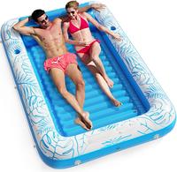 Inflatable Tanning Pool Lounger Float - Jasonwell 4 in 1 Sun Tan Tub Sunbathing Pool Lounge Raft Floatie Toys Water Filled Ta...