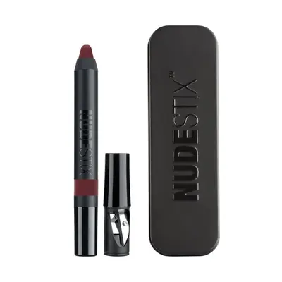Nudestix Intense Matte 2-in-1 Lip Pencil and Blush, Raven, 2.5 g