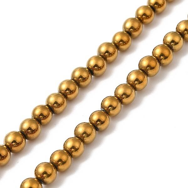Electroplate Synthetic Magnetic Hematite Beads Strands