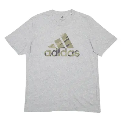 ADIDAS Mens T-Shirt Grey L