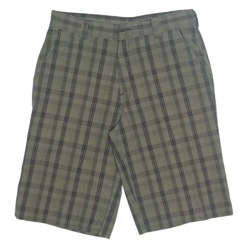 DICKIES Mens Casual Shorts Green Check M W31