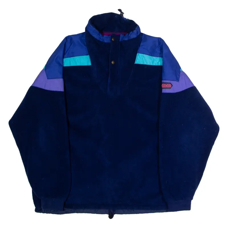 EIDER Mens Pullover Jacket Purple 90s Colourblock XL