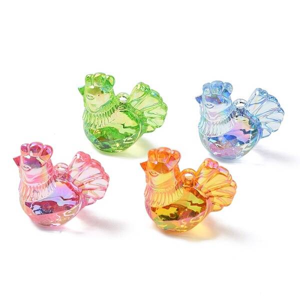 Electroplate Transparent Acrylic Pendants