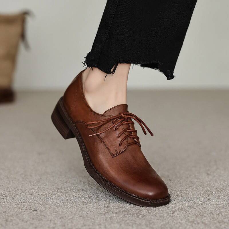CHIKO Becca Round Toe Block Heels Oxfords Shoes