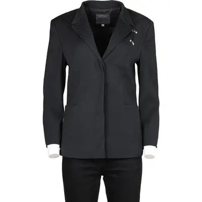 Versace Jeans Couture Blazer - Medium Black Viscose Blend