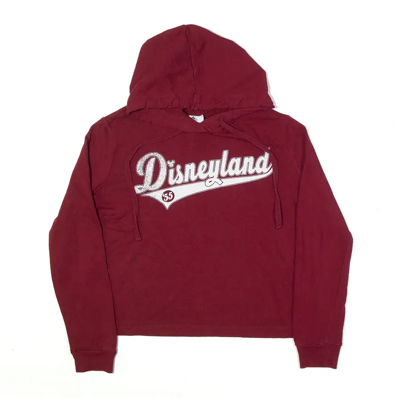 DISNEY Hoodie Maroon Pullover Womens M