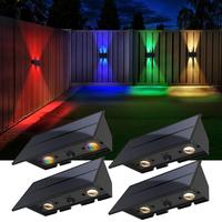 Solar Up & Down Wall Fence RGB LED Lights, Solar Mood Decorative Lights, 5 Lighting Modes, Waterproof for Outdoor Use, Suitab...