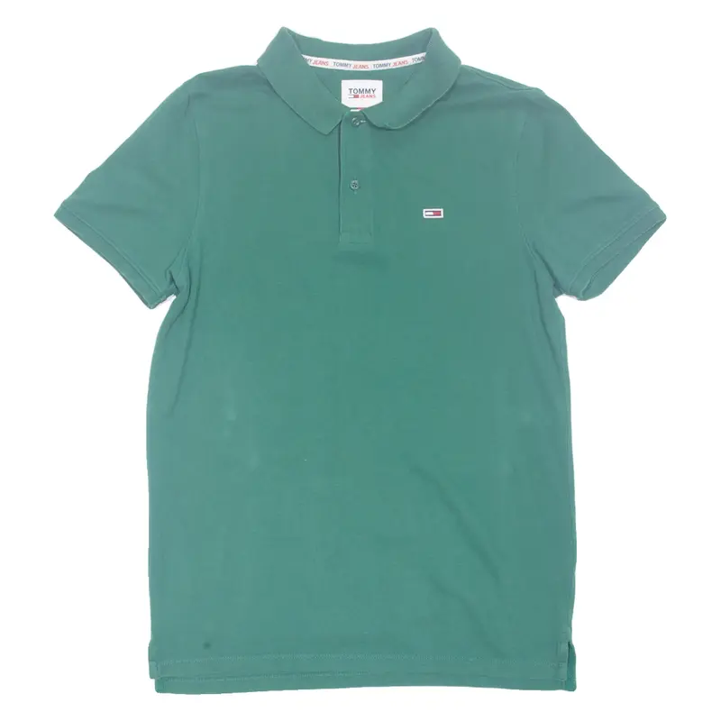 TOMMY HILFIGER Tommy Jeans Mens Polo Shirt Green M